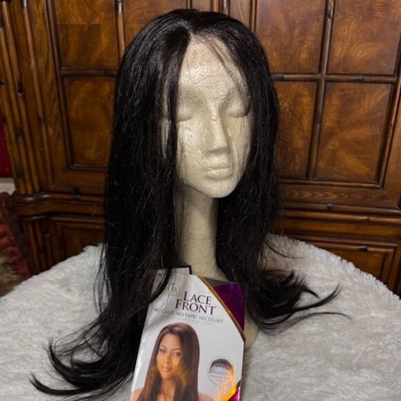 Freetress Equal 25" Susan Lace Front Shake-N-Go Color 1B Synthetic Wig - Picture 3 of 16